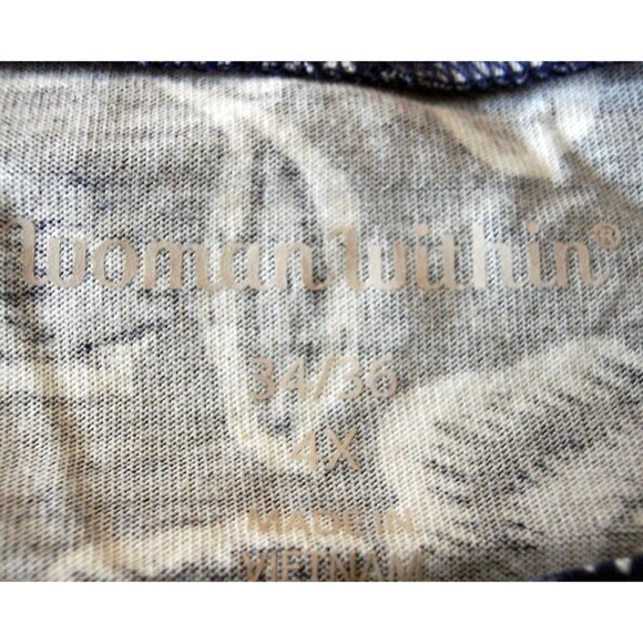 NEW Woman Within 4X 34/36 Floral Short Sleeve Cold Shoulder Plus Size Top Blouse - Picture 8 of 11